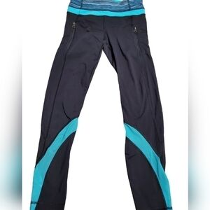 LULULEMON Cropped Leggings with Mesh Panels